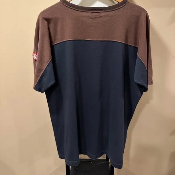 Cav Empt Brown Tri Color Red Logo Short Sleeve T-Shirt